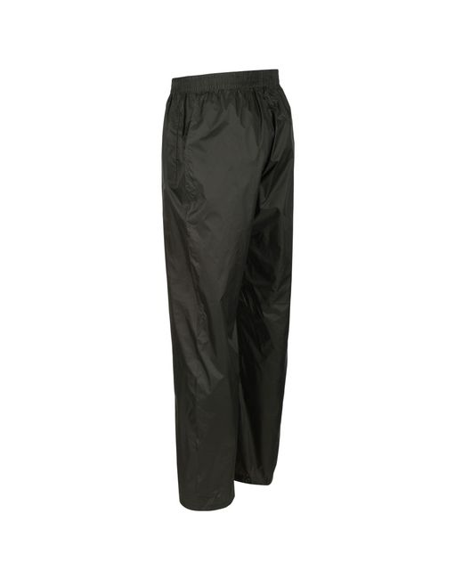 Regatta Black Pack It Waterproof Overtrousers for men