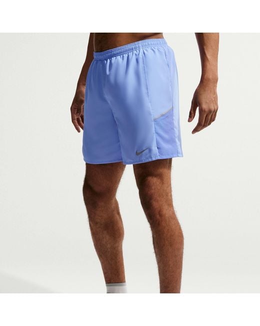 Nike Blue Miler 7 Performance Running Shorts for men