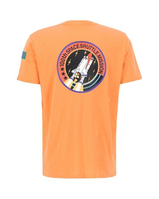 Alpha Industries Orange Space Shuttle T for men