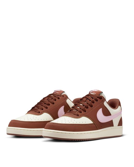 Nike Brown Court Vision Low Next Nature Trainers