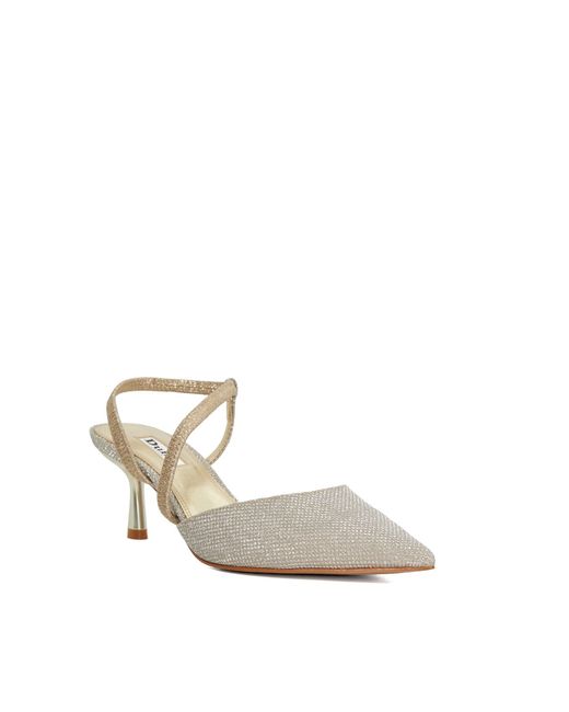 Dune Metallic Citrus Stiletto Heeled Mules