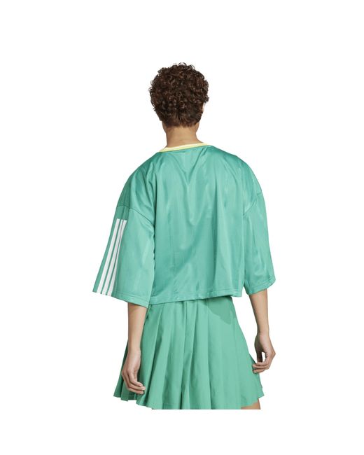 Adidas Green Tiro Cropped T-Shirt Crop Top