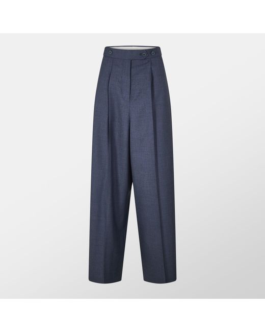 Givenchy Blue Pleated Trousers