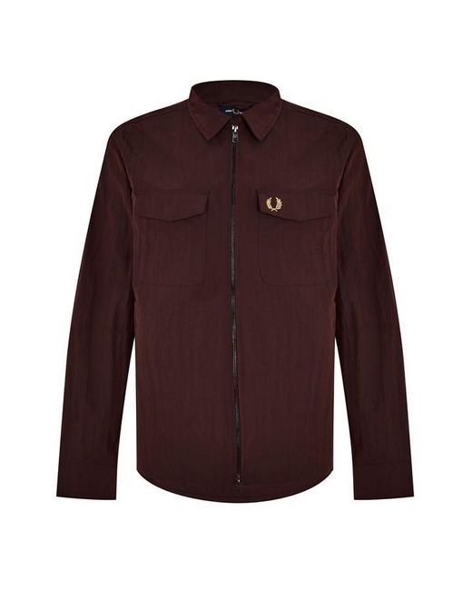 Fred Perry Purple F Perry Nylon Overshirt for men