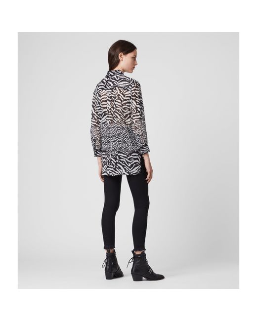 AllSaints Black Esther Remix Shirt