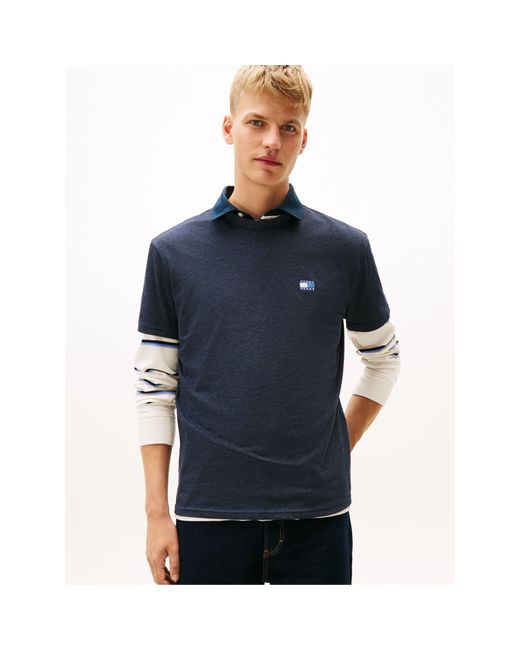 Tommy Hilfiger Blue Classic Tommy Small Badge T Shirt for men