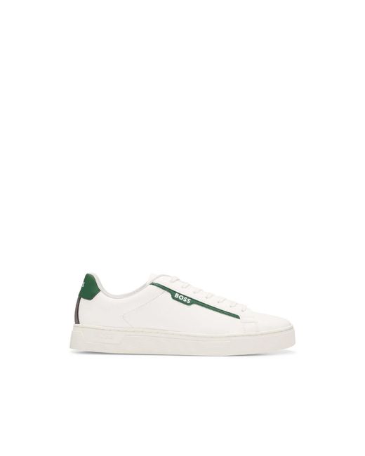 Boss White Rhys Tennis Trainers for men