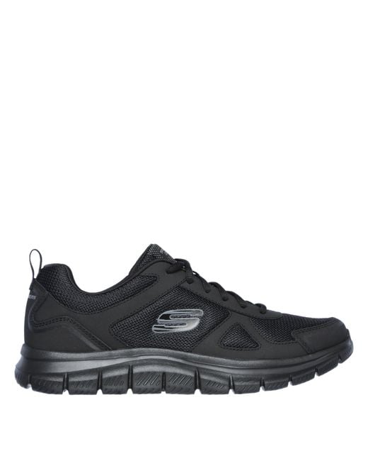 Skechers Black Lace Up Jogger W Memory Foam Low-Top Trainers for men