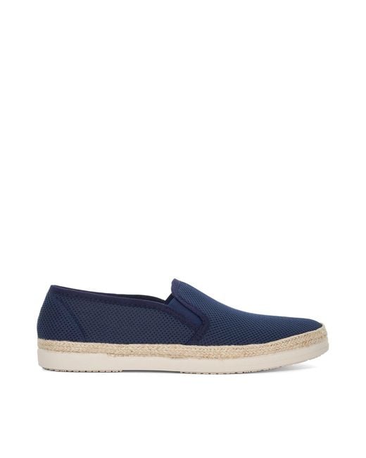 Dune Blue Ferdo Canvas Slip On Espadrilles for men
