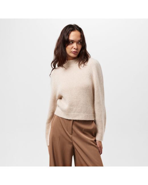 Raey White Puffed Sleeve Knitted Jumper