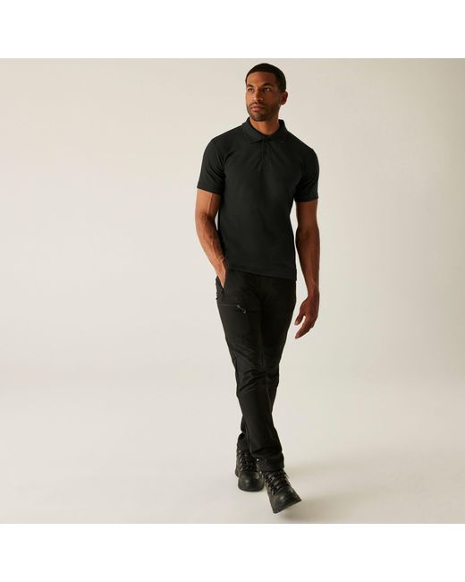 Regatta Black Pro 50/50 Pique Polo for men