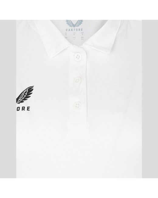 Castore White Short Sleeve Polo Shirt