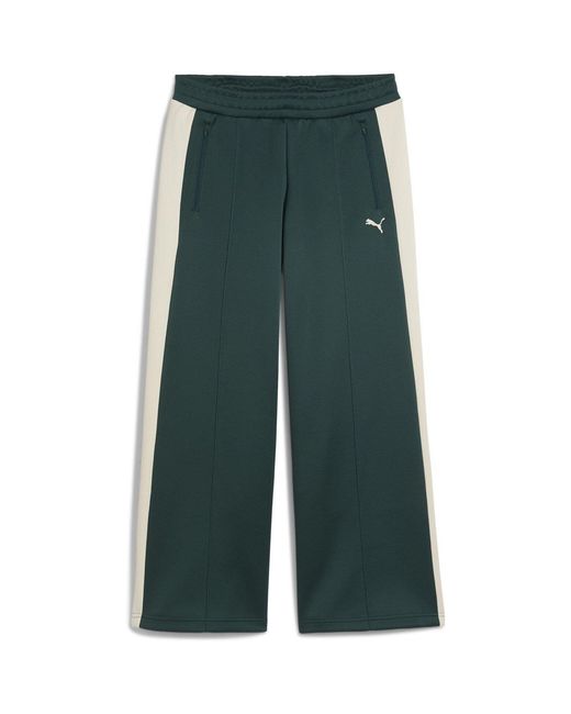PUMA Green T7 Low Rise Open Hem Poly Joggers