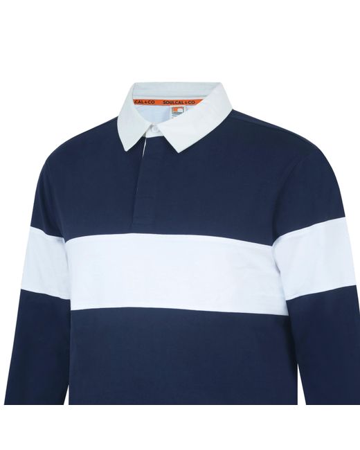 SoulCal & Co California Blue Soul Rugby Polo Shirt for men