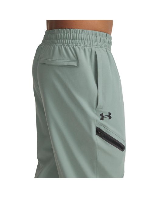 Under Armour Green Unstoppable Closed Hem Woven Joggers for men