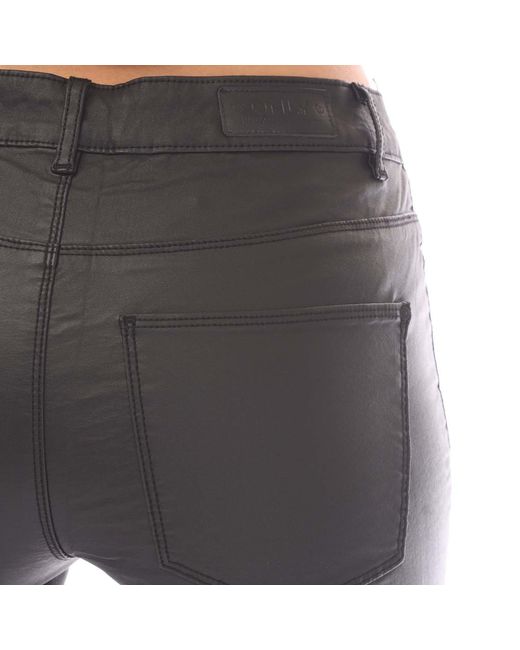 ONLY Gray Anne K Faux Leather Trousers