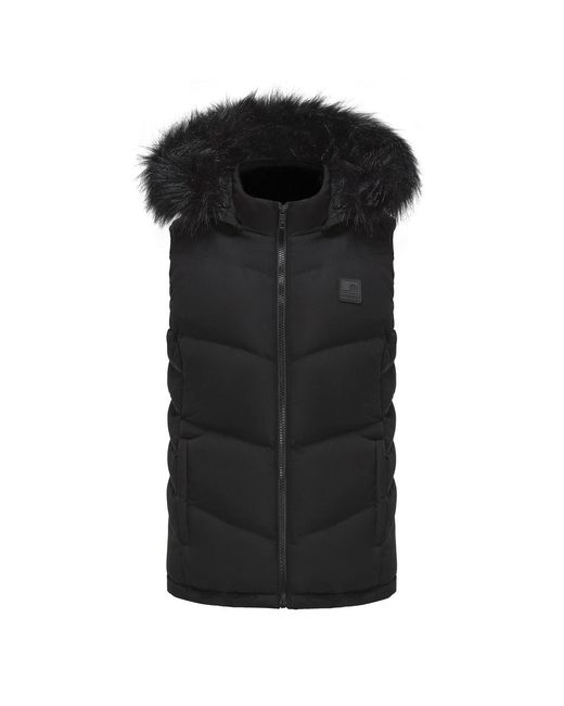 SoulCal & Co California Black 2 Zip Gilet Ladies