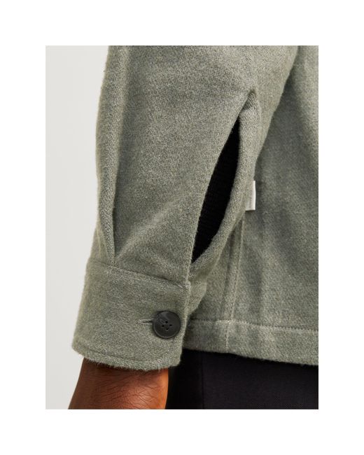 Jack & Jones Green Jj Structured Overshirt for men