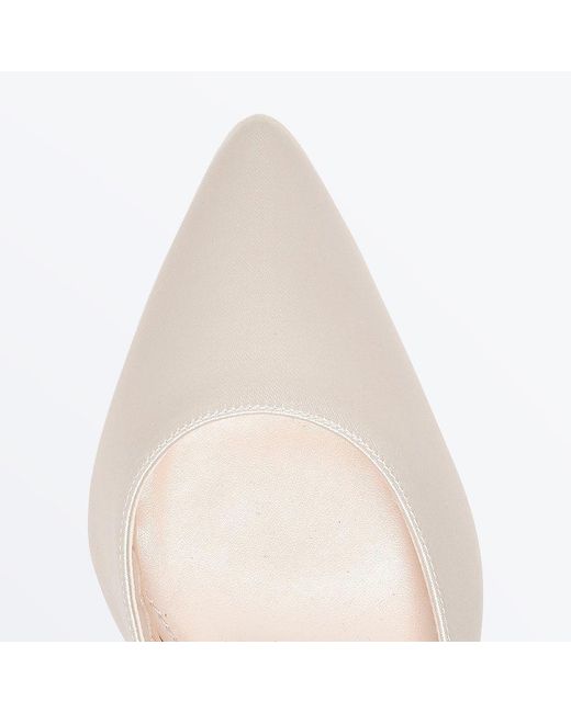 Rainbow Sandals White Block Heel Court Shoes