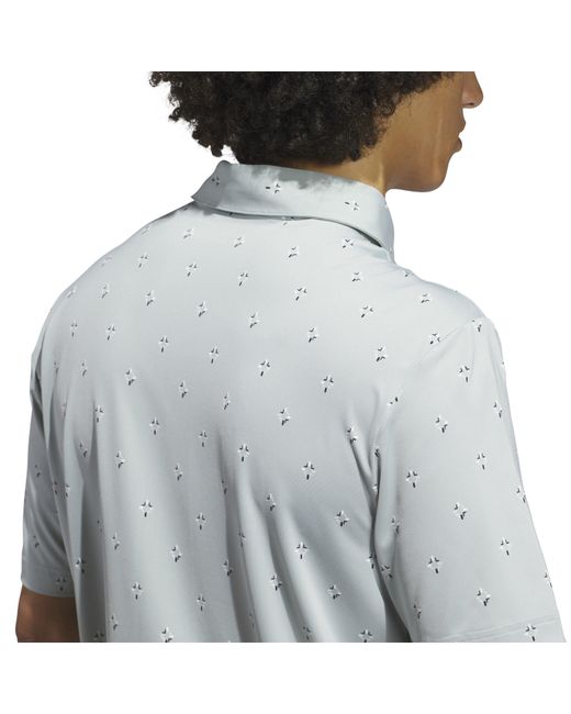 Adidas Blue Short Sleeve Performance Polo Shirt for men