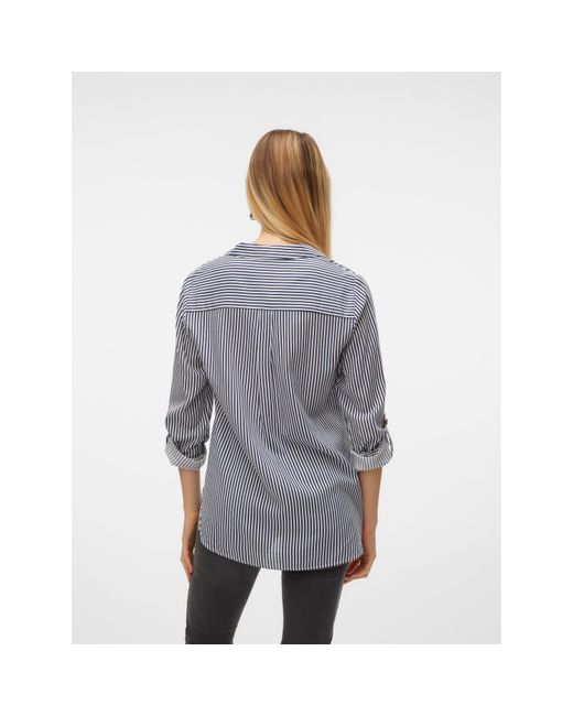 Vero Moda Gray Long-Sleeve Plain Shirt