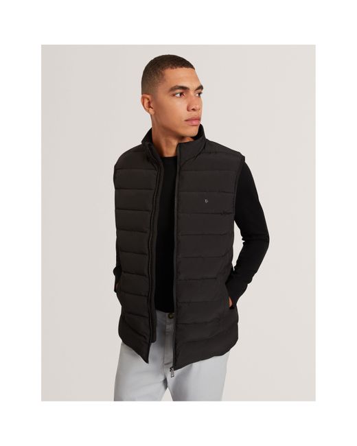 Ted Baker Black Lightweight Quilted Gilet for men