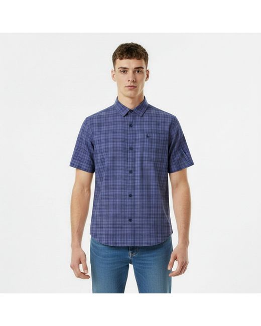 Jack Wills Blue Short Sleeve Check Shirt for men
