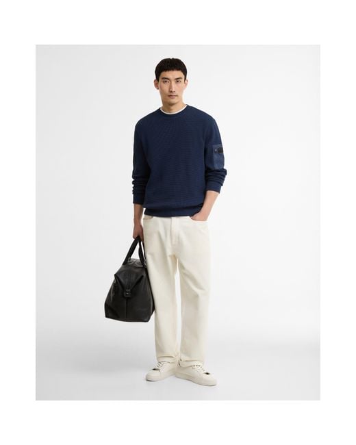Barbour Blue Crew Sweatshirt for men