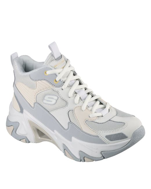 Skechers White Staminav3 Classic Low-Top Trainers