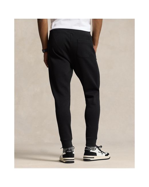 Polo Ralph Lauren Black Closed Hem Fleece Joggers for men