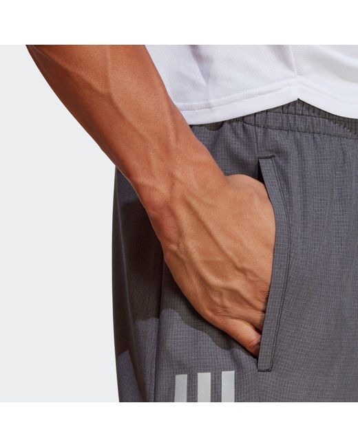 Adidas Gray Own The Run Heather Shorts for men