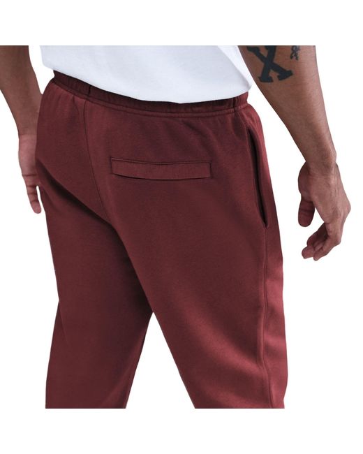 Nike Red Sportswear Club Fleece Jogging Pants for men
