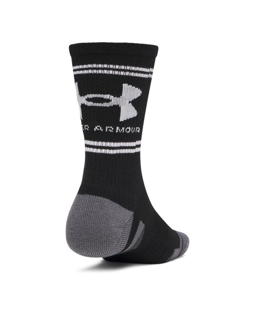 Under Armour Black Performance Tech 3 Pack Crew Socks