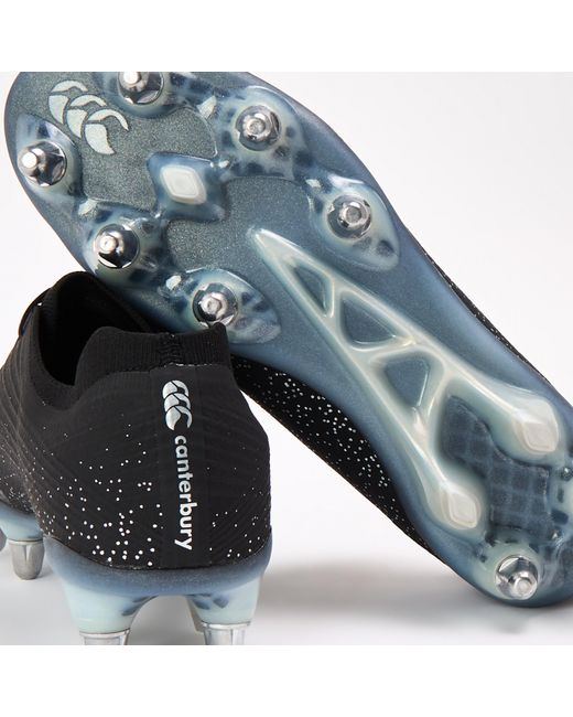 Canterbury Black Stampede Groundbreak Elite Soft Ground Rugby Boots for men