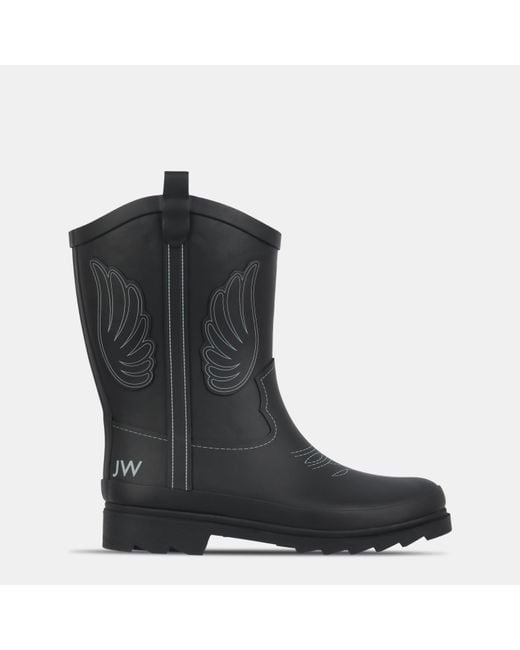 Jack Wills Black Cowboy Waterproof Wellingtons