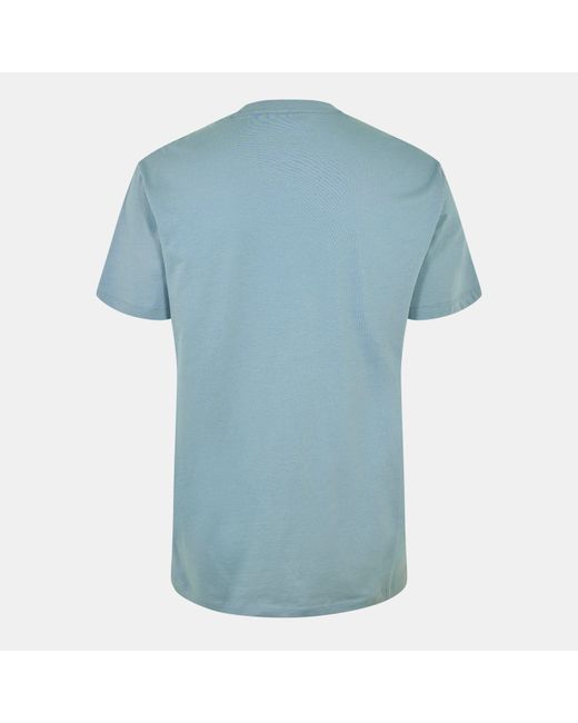 ARMANI EXCHANGE Blue Embossed Logo T-Shirt for men