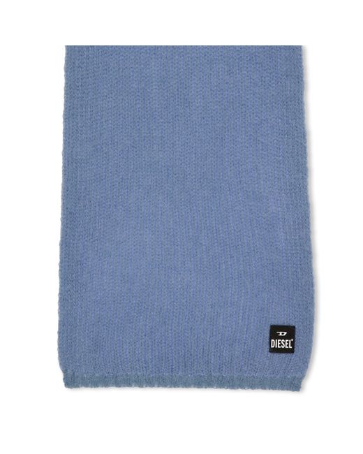 DIESEL Blue Midweight Scarf for men