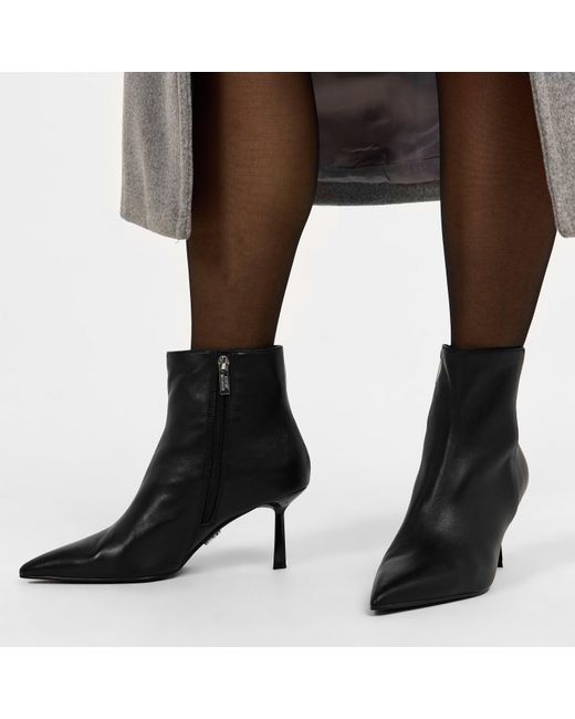 Steve Madden Black Sabine Ankle Heeled Boots