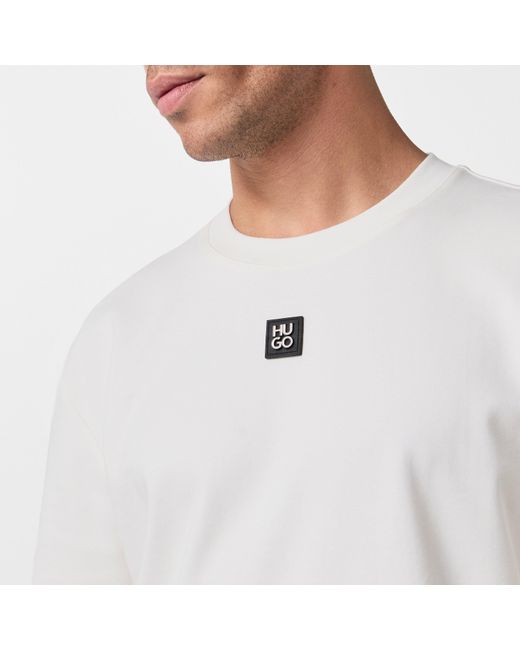 HUGO White Regular Fit Dalile T-Shirt for men