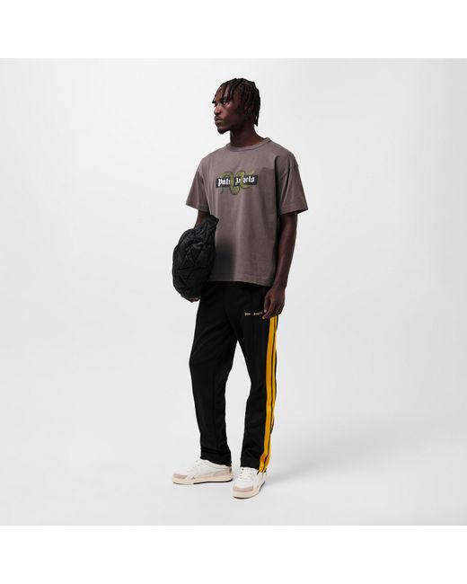 Palm Angels Black Classic Open Bottom Woven Joggers for men