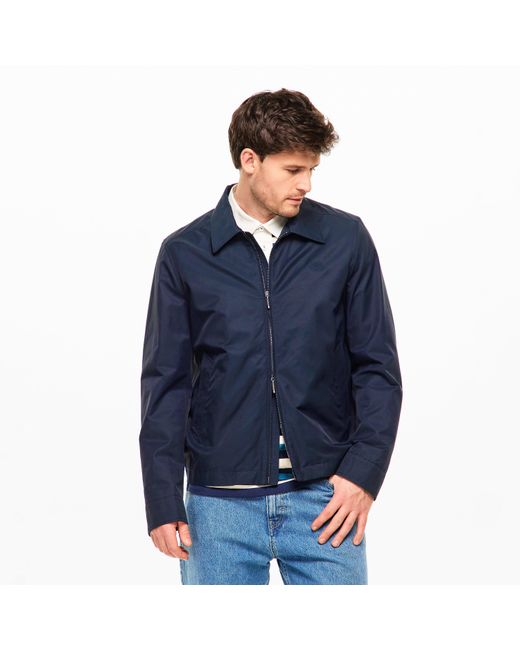 Gieves & Hawkes Blue Harrington Jacket for men