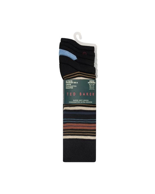 Ted Baker Black Formal Crew Socks for men