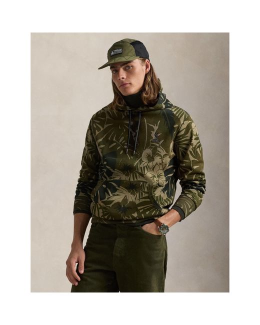 Polo Ralph Lauren Green Palm-Camo Double Knit Hoodie for men