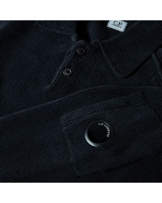 C P Company Blue Cp Chenille Polo Sn64 for men