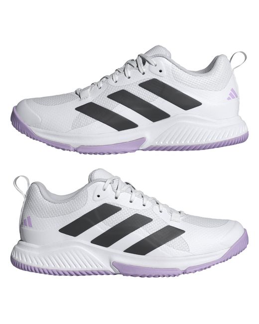 Adidas White Court Team Indoor Netball Shoes