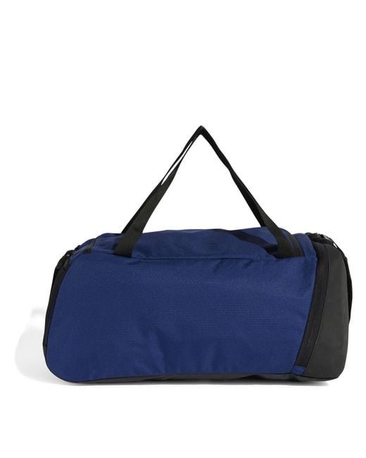 Adidas Blue Essentials 3-Stripes Duffel Bag Small