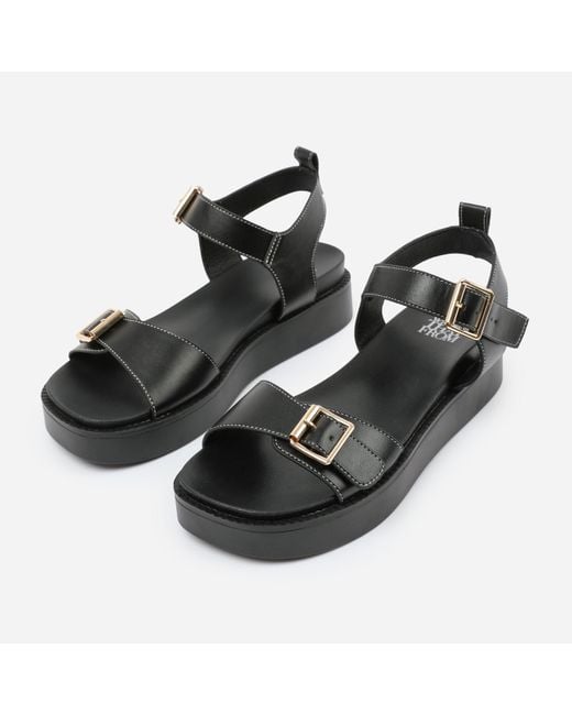 Where's That From Blackpu Isabel Double-Buckle-Strap Platform Sandal