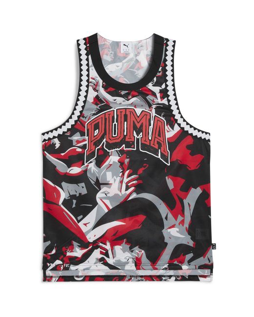 PUMA Red Performance Basketball Jersey for men