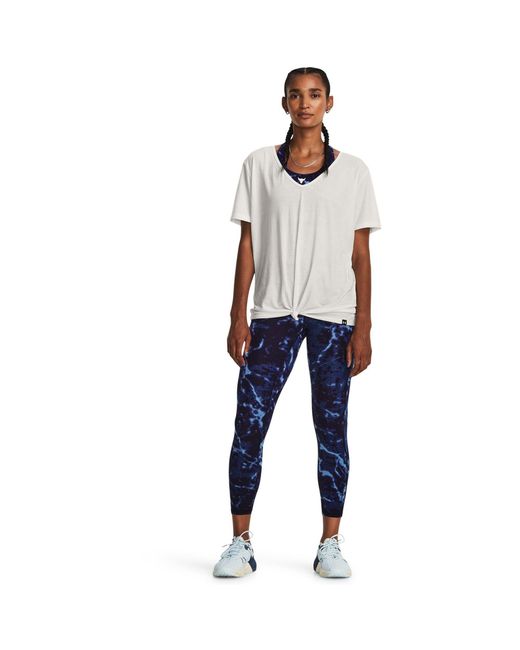 Under Armour Blue Large Crossover Ankle Performance Gym Legging