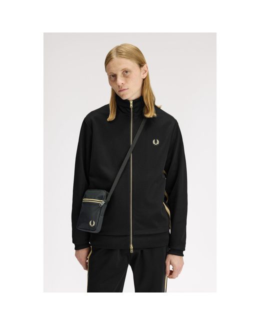 Fred Perry Black Cross Body Bag for men